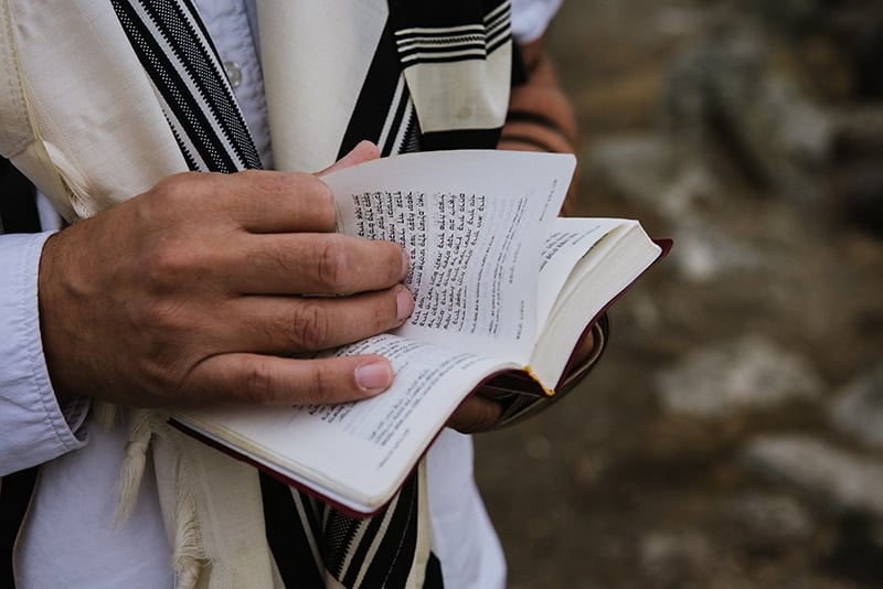 DoubleBlind: Hands holding the Hebrew Bible. In this article, DoubleBlind explores how Rabbi Zac Kamenetz is using psilocybin and psychedelics to reignite Judaism.