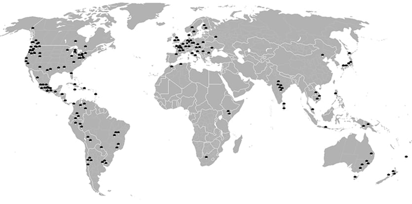 psilocybe mushroom distribution map