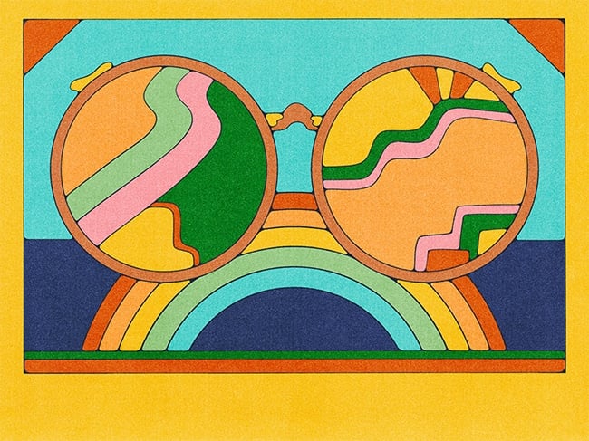 rainbow psychedelic sunglasses