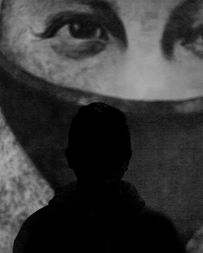 shadow of person and face
