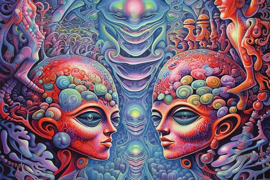 art depicting dmt alien psychedelic vision