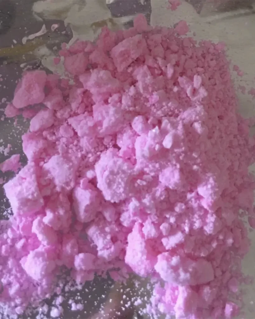 pink cocaine powder