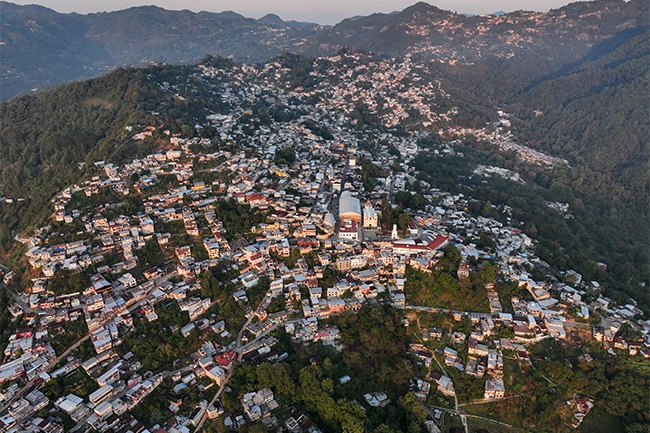 An aerial view of Huautla de Jiménez