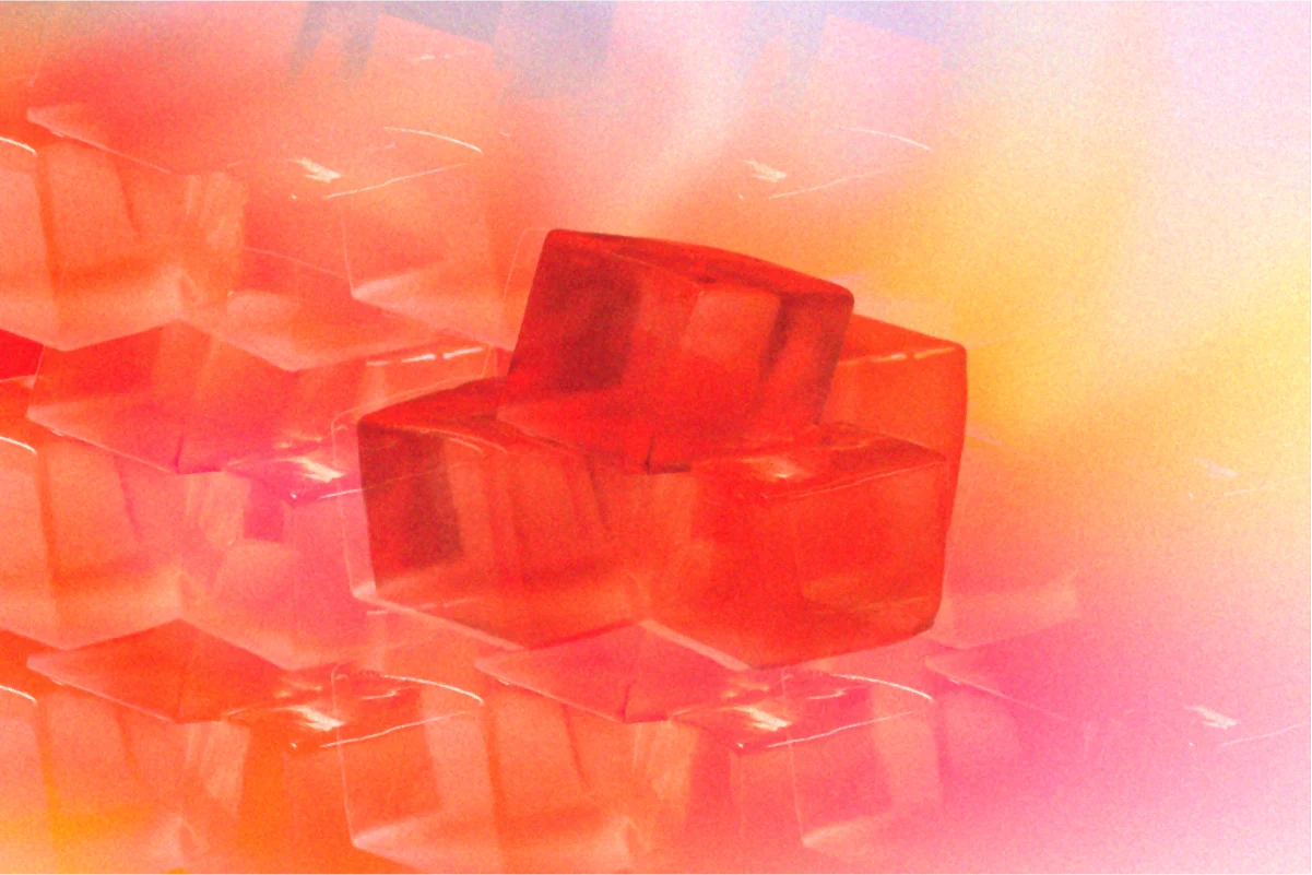 Image Depicting Collage with Jello Cubes