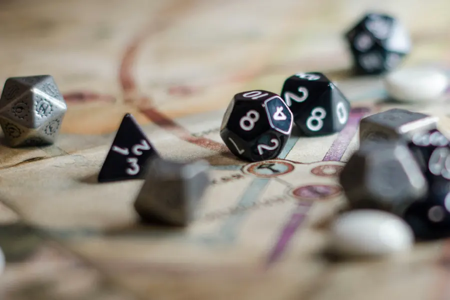 Image Depicting Multiple Shaped Dice