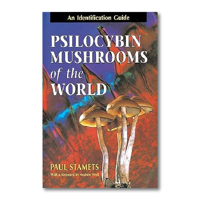 Image Depicting Cover of Psilocybin Mushrooms of the World by Paul Stamets
