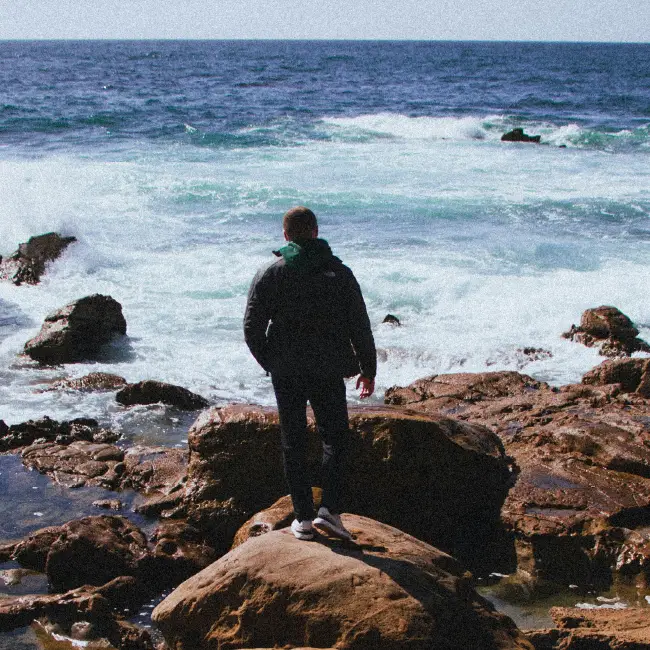 Person Looking out at Ocean