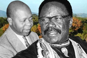 Collage of Omar Bongo and Léon M’ba
