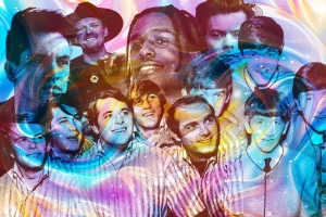 Collage of Multiple Musicians with Trippy Overlay