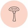 pink mushroom logo